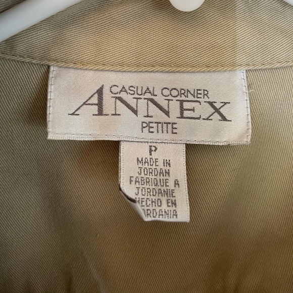 Casual Corner Annex Petite - Khaki Jacket - Picture 2 of 3